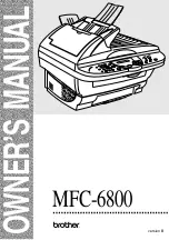 Preview for 1 page of Brother MFC-6800 Owner'S Manual