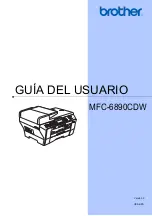 Brother MFC-6890CDW - Color Inkjet - All-in-One (Spanish) Guía Del Usuario предпросмотр