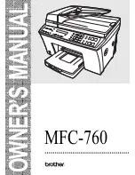 Preview for 1 page of Brother MFC-760 Owner'S Manual