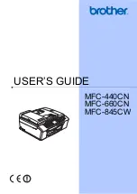 Brother MFC 845CW - Color Inkjet - All-in-One User Manual preview