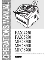 Preview for 1 page of Brother MFC 8600 Operation Manual