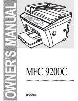 Preview for 1 page of Brother MFC-9200C User Manual