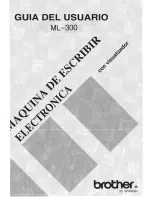 Preview for 1 page of Brother ML 300 - Electronic Display Typewriter (Spanish) Guía Del Usuario