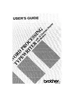 Preview for 1 page of Brother ML-500 - Electronic Word Processing Typewriter User Manual