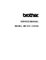 Предварительный просмотр 2 страницы Brother MP-21C Service Manual