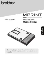 Предварительный просмотр 1 страницы Brother MPRINT MW-260MFi User Manual