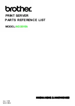 Brother NC-2010h Parts Reference List preview