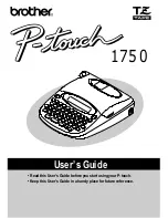 Preview for 1 page of Brother P-touch 1750 User Manual