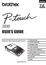 Brother P-touch 2030 User Manual preview