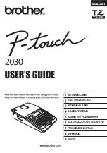 Preview for 1 page of Brother P-touch 2030 User Manual