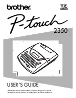 Brother P-touch 2350 User Manual preview