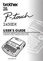 Preview for 1 page of Brother P-Touch 2450DX User Manual