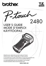 Brother P-Touch 2480 User Manual preview