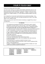 Preview for 2 page of Brother P-Touch 580C User Manual