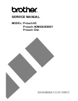 Preview for 1 page of Brother P-touch 65 Service Manual