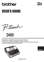 Preview for 1 page of Brother P-Touch D400 User Manual