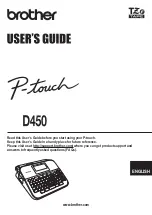 Предварительный просмотр 1 страницы Brother P-touch D450 User Manual