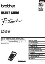 Preview for 1 page of Brother P-touch E550W User Manual