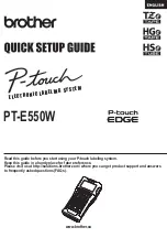 Brother P-touch E550WVP Quick Setup Manual preview