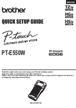 Brother P-touch E550WVP Quick Setup Manual предпросмотр