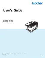 Brother P-Touch E850TKW User Manual предпросмотр