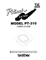 Brother P-touch Extra PT-310 User Manual preview