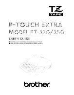Brother P-touch Extra PT-330 User Manual preview