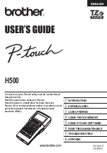 Brother P-touch H500 User Manual preview