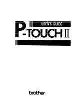 Brother P-touch II User Manual preview