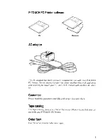 Preview for 5 page of Brother P-Touch PC User Manual