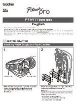 Preview for 1 page of Brother P-touch Pro PT-H111 User Manual