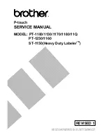 Preview for 1 page of Brother P-touch PT-1100 Service Manual