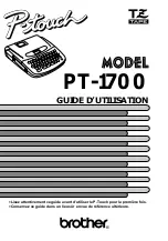 Preview for 1 page of Brother P-touch PT 1700 (French) Manual D'Utilisation