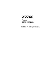 Preview for 2 page of Brother P-touch PT-210E Service Manual