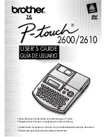 Brother P-touch PT-2600 User Manual preview