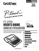 Brother P-touch PT-2700 User Manual preview