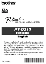 Preview for 1 page of Brother P-Touch PT-D210 User Manual