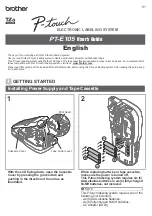 Brother P-touch PT-E105 User Manual preview