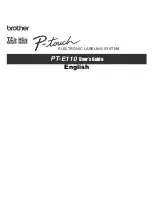 Brother P-touch PT-E110 User Manual preview