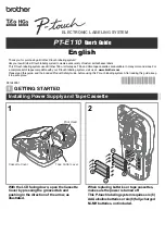 Preview for 2 page of Brother P-touch PT-E110 User Manual