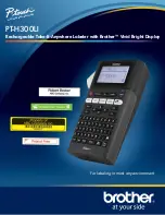 Preview for 1 page of Brother P-Touch PT-H300LI Specifications