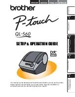 Brother P-TOUCH QL-560 Setup & Operation Manual preview
