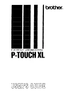 Preview for 1 page of Brother P-Touch XL User Manual