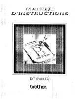 Предварительный просмотр 1 страницы Brother PC-8500 FR (French) Manuel D'Utilisation