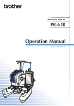 Brother PR-650 Operation Manual предпросмотр