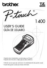 Preview for 1 page of Brother PT 1400 - P-Touch 1400 Two-color Thermal Transfer Printer User Manual