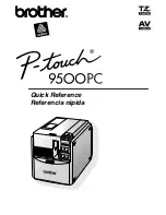 Brother PT-9500PC - P-Touch 9500pc B/W Thermal Transfer Printer Quick Reference preview