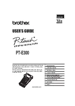 Brother PT-E300 User Manual preview