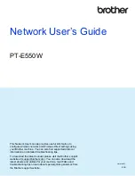 Brother PT-E550W Network User'S Manual preview