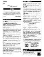 Preview for 1 page of Brother PT-P700 User Manual